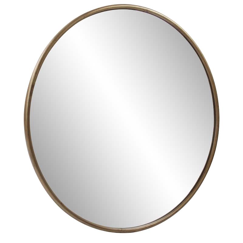 Allan Andrews Round Contemporary Wall Mirror with Vintage Matte Finish - 47"D