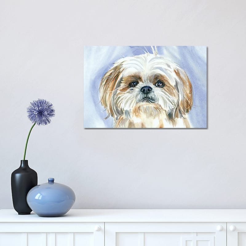 iCanvas "Garden Gnome - Shih Tzu" by Judith Stein Canvas Print - 12x18x1.5