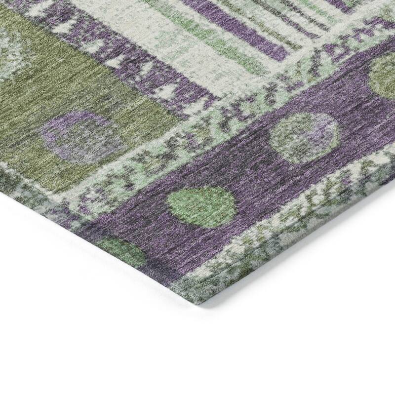 HomeRoots Striped Transitional Rectangle Outdoor Rug