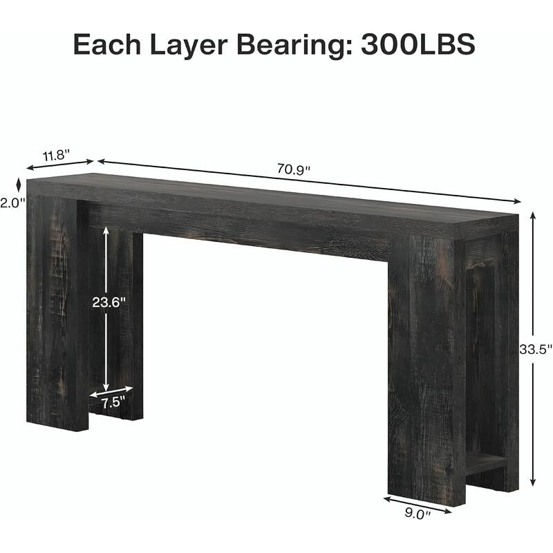 Modern Freestanding Sofa Table - Coffee and Hallway Table