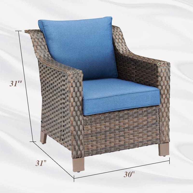 Patio Wicker Chairs Set of 2 Patio Rattan Dining Chairs