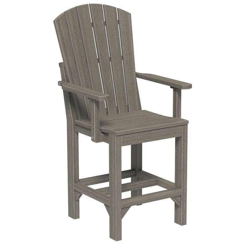 Set of 4 Poly Lumber Adirondack Dining Chairs
