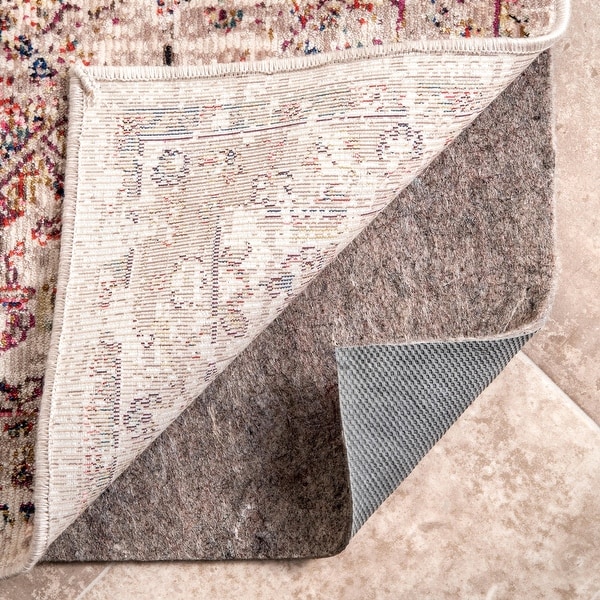 nuLOOM Grey Premium Eco Friendly Non-Slip Felted Reversible Rug Pad ...
