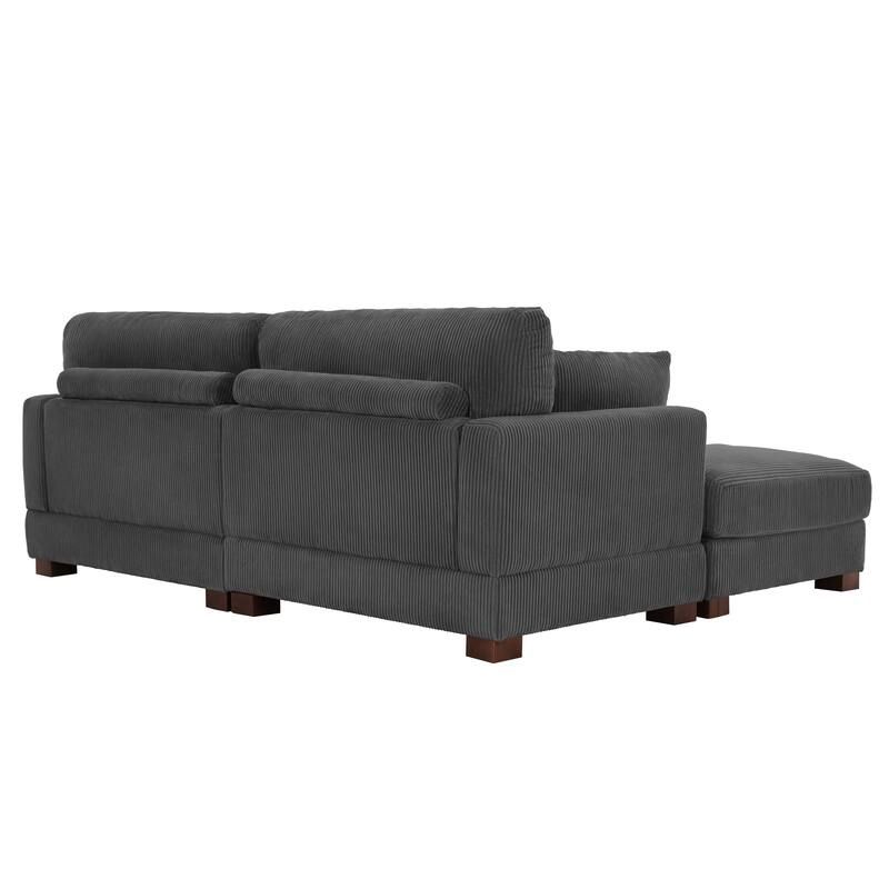 Sectional Sofa Set Modular Couch with Ottomans