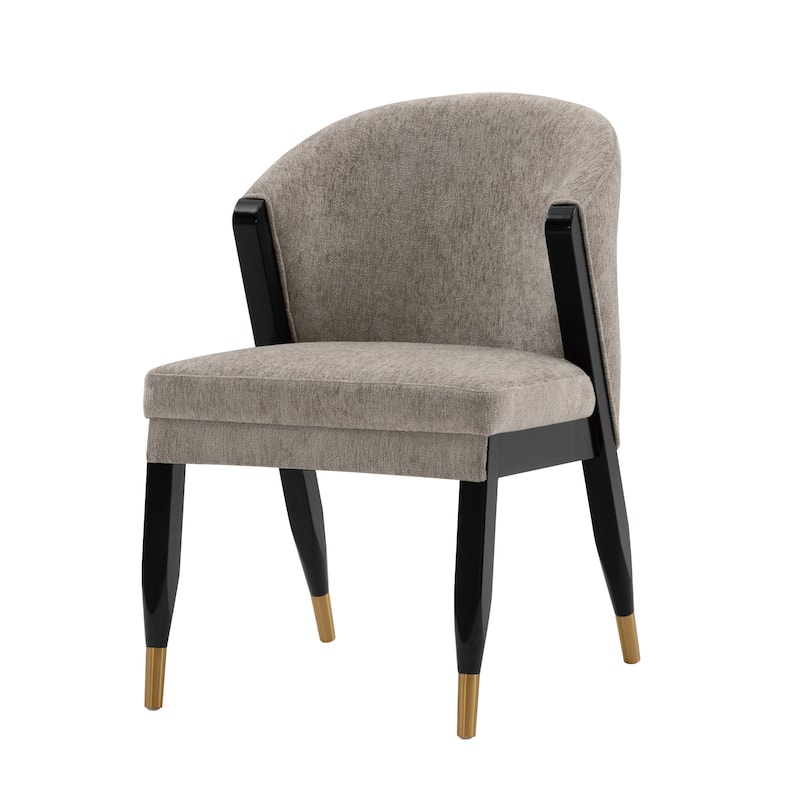 Manhattan Comfort Ola Chenille Wood Dining Chair