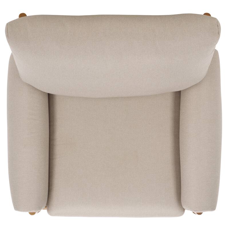 SAFAVIEH Clarice Caramel/Natural Mid Century Arm Chair - 35" W x 32" D x 38" H - 35"W x 32"D x 37"H