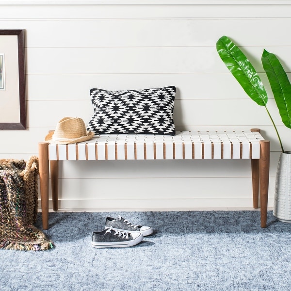 Safavieh Amalia Cowhide Bench. Opens flyout.