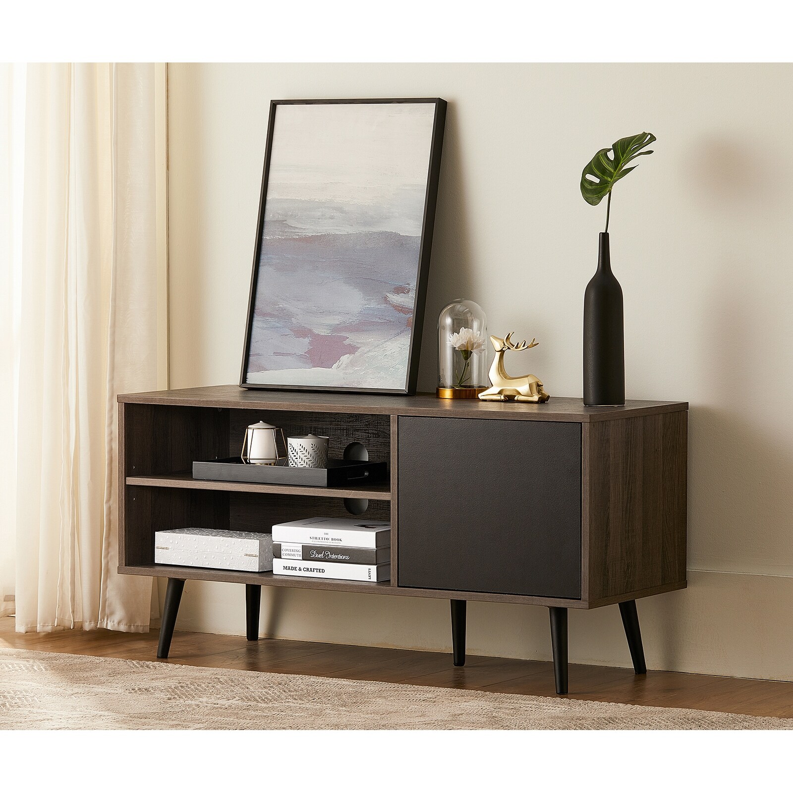 Wampat mid century modern tv new arrivals stand