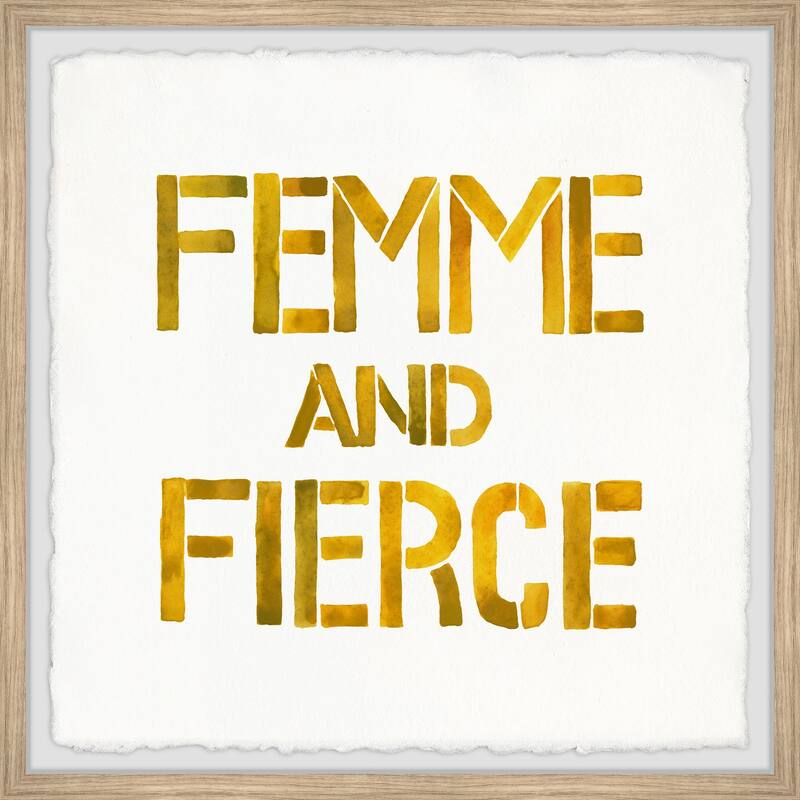 Femme and Fierce Framed Wall Art, Elegant Home Touch - Sophisticated Artwork for Refined Décor