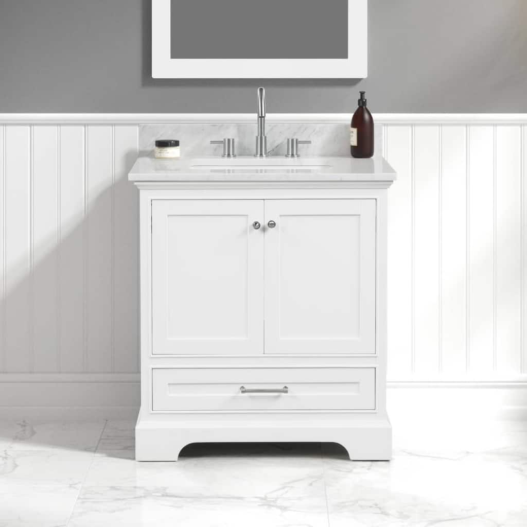 Blossom Copenhagen 30" Bathroom Vanity with Marble Top & Ceramic Sink