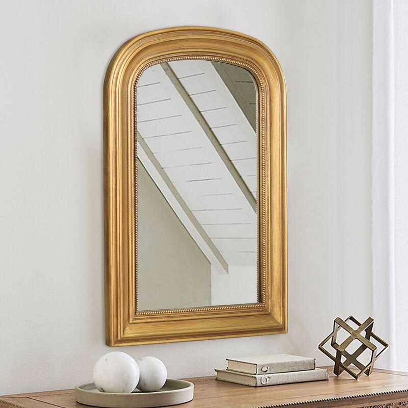 Traditional Gold Wood Wall Mirror - Antique Gold - 33.5"HX23.6W"