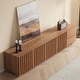 preview thumbnail 3 of 18, 79" Mid-Century Modern TV Stand - Wood Media Console, Living Room Entertainment Center with Ample Storage