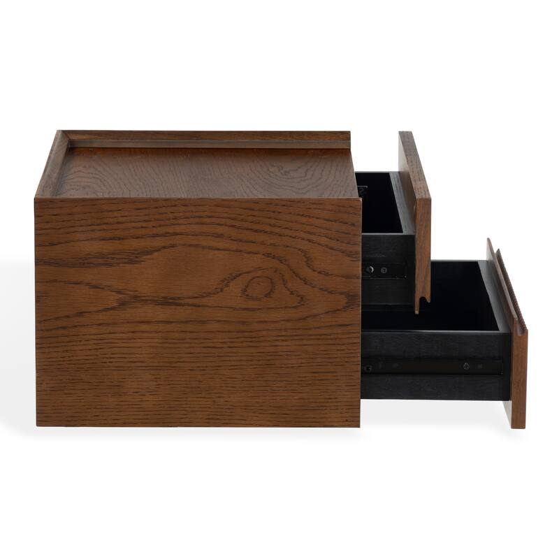 SAFAVIEH Couture Dontay 2-Drawer Ribbed Floating Nightstand