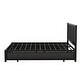preview thumbnail 7 of 13, Black Metal Queen Size Storage Platform Bed with Twin Size Trundle and 2 Drawers