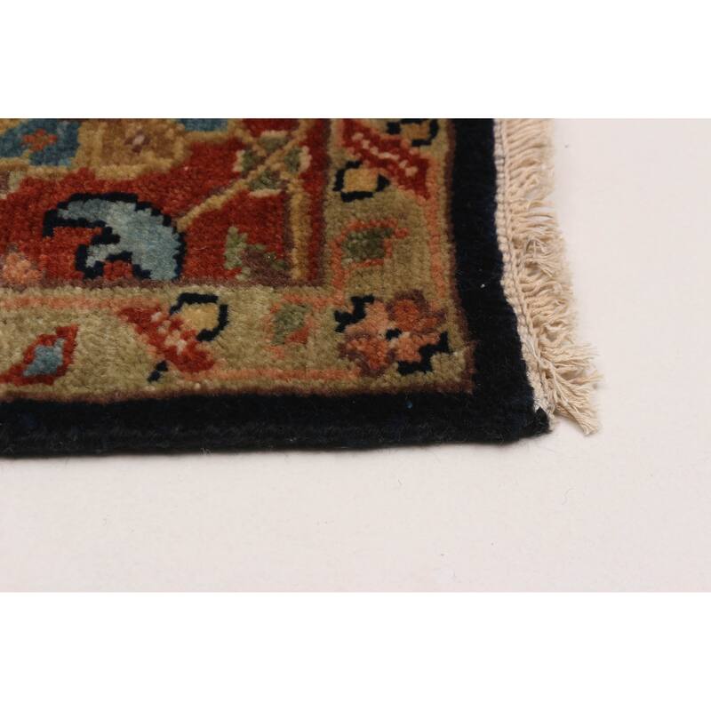 ECARPETGALLERY Hand-knotted Jules Sultane Dark Navy Wool Rug - 5'8 x 8'6