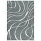 SAFAVIEH Florida Shag Sigtraud Abstract Waves 1.2-inch Area Rug - 4' x 6' - Sage/Ivory