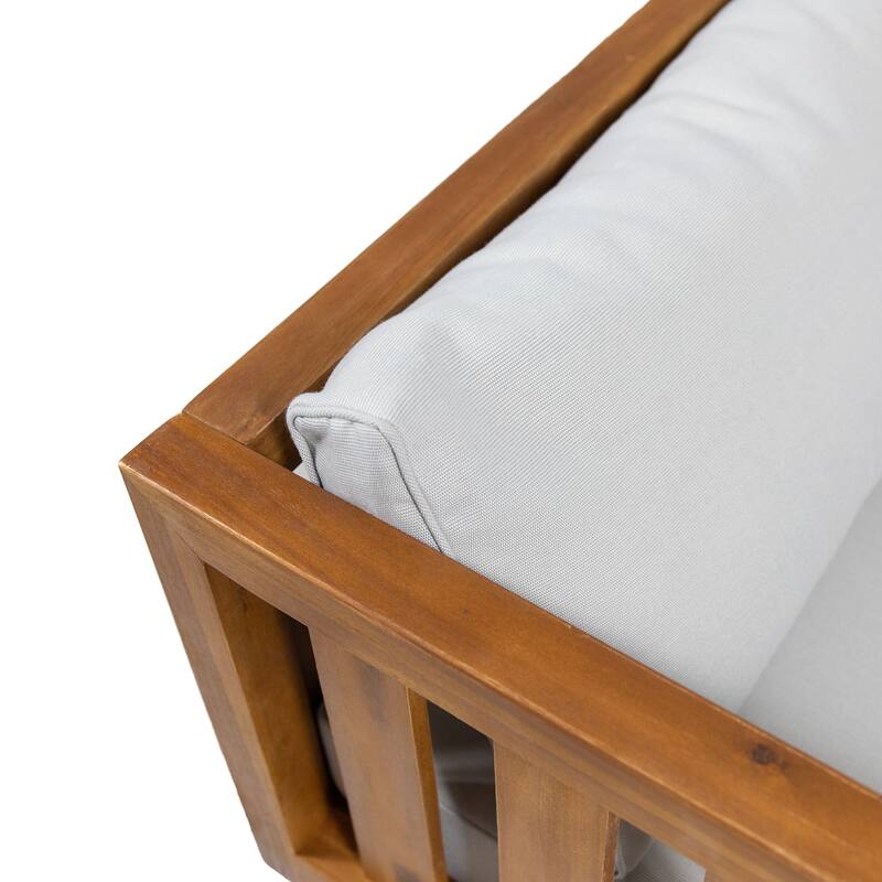 Claremont Outdoor 3-seat Acacia Wood Daybed by Christopher Knight Home