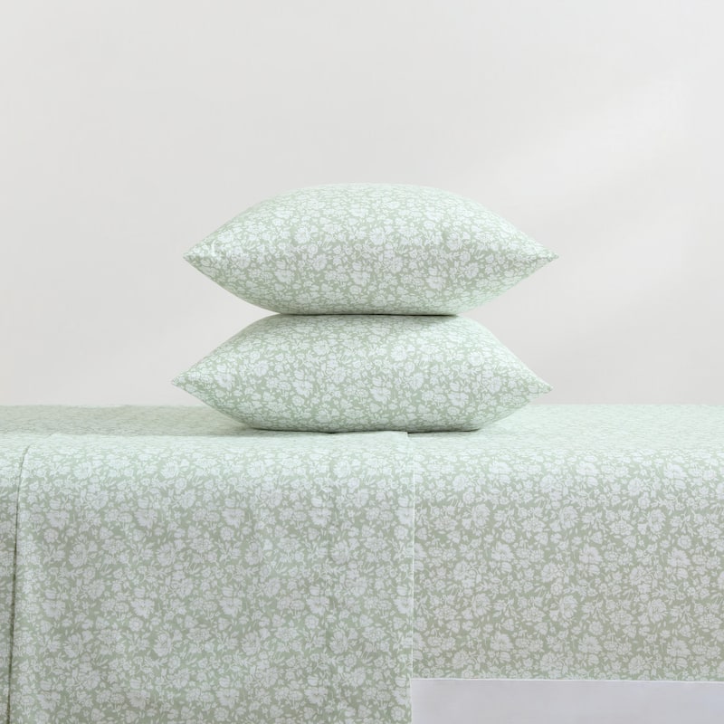 Laura Ashley Printed Cotton Percale Sheet Set