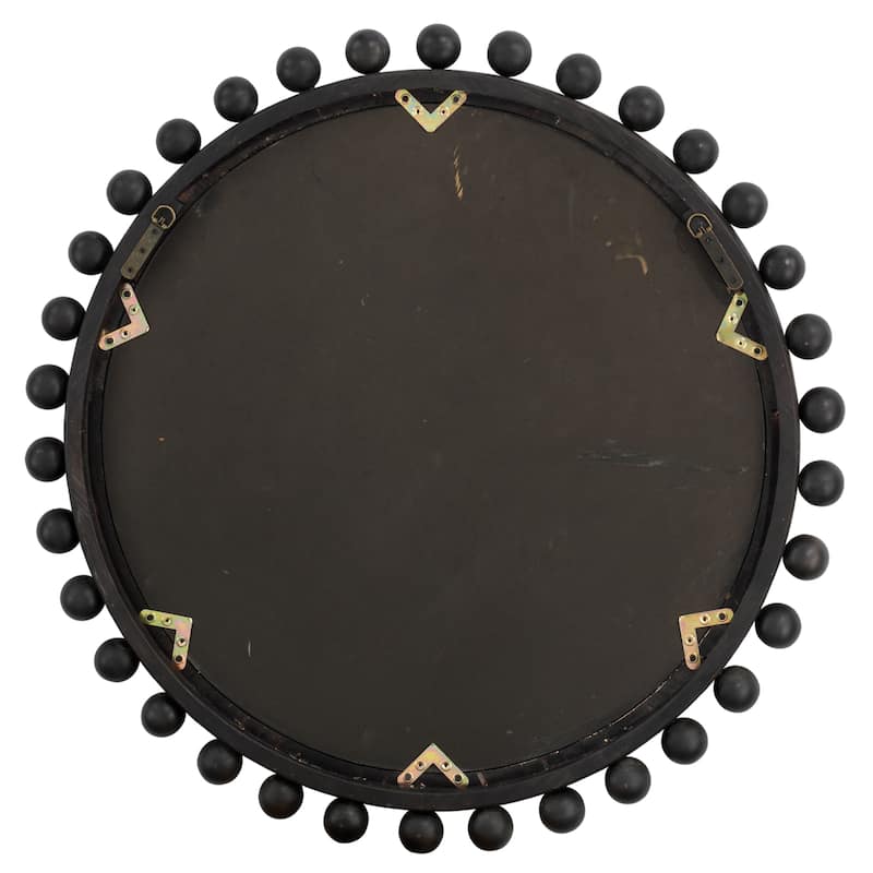 Alden Décor Orion Round Wood Mirror, Natural