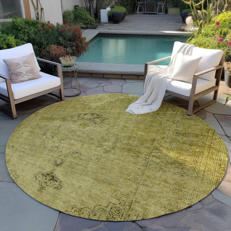 Machine Washable Indoor/ Outdoor Chantille Vintage Traditional Rug