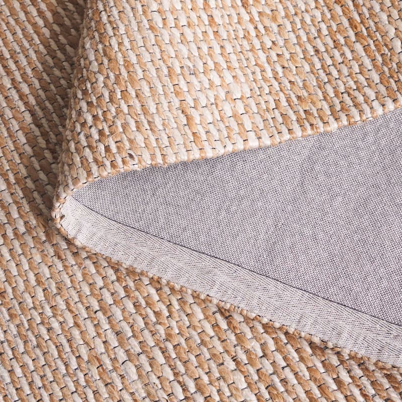 SAFAVIEH Flatweave Natural Bessi Fiber Farmhouse Hemp Rug
