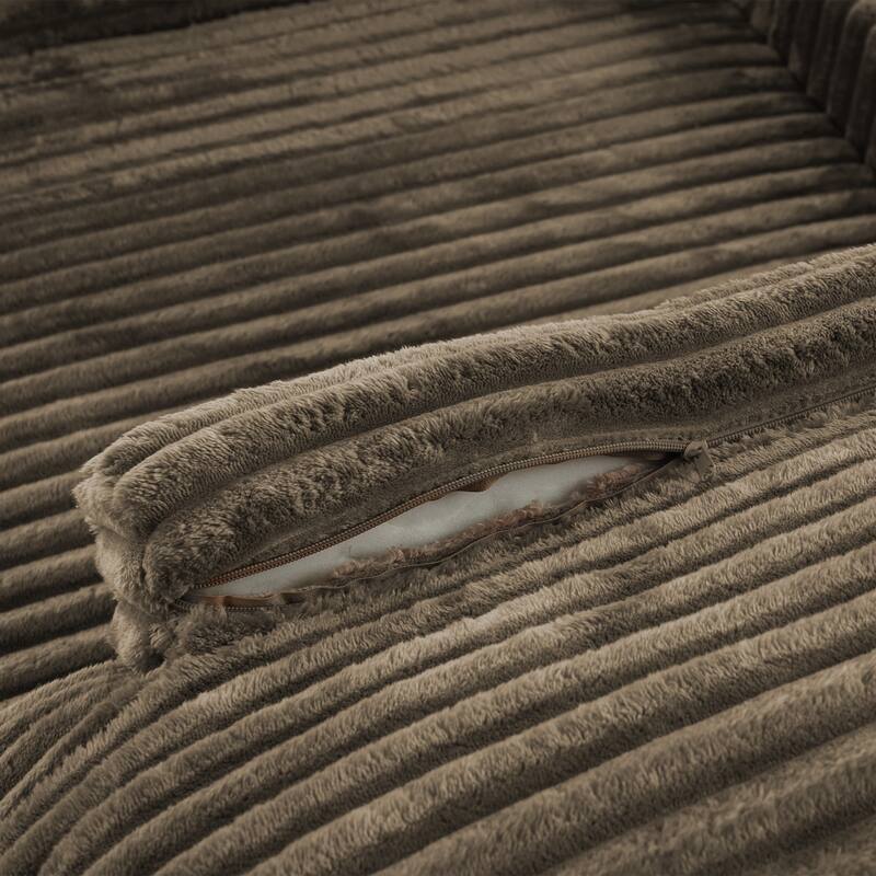 Upholstered Cloud Sectional Couch No Assembly Required L-Shape Chaise with Pillow