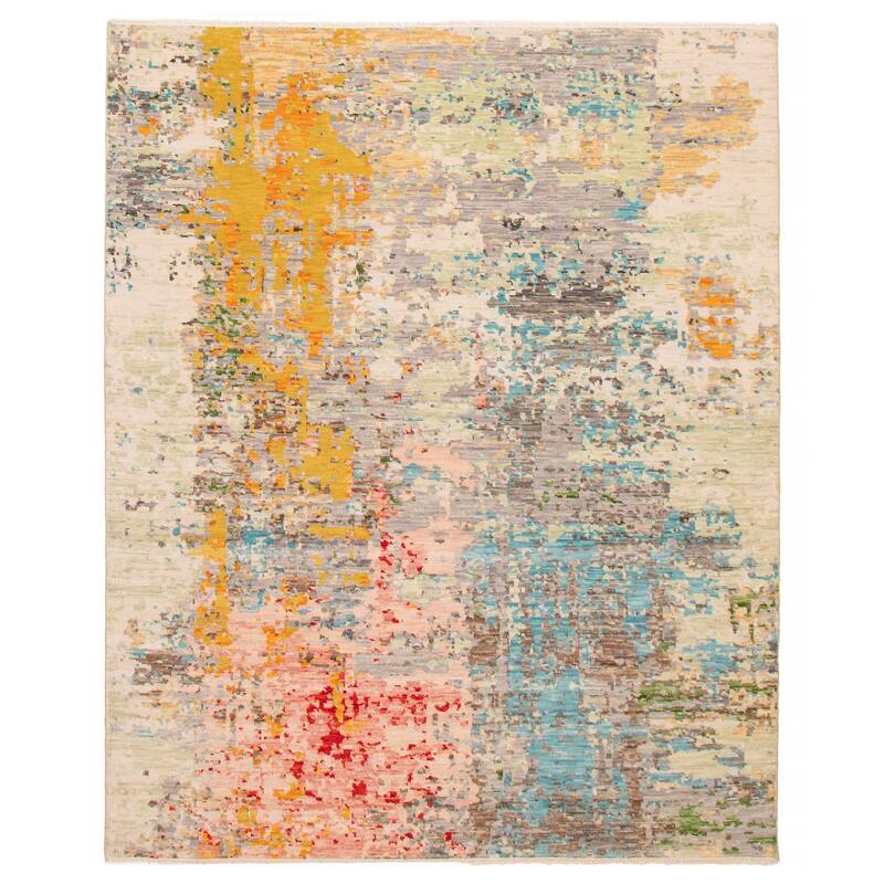 ECARPETGALLERY Hand-knotted Mystique Multi Color Wool Rug - 8' x 9' 11" - Multi Color - 8' x 9' 11" - Rectangle