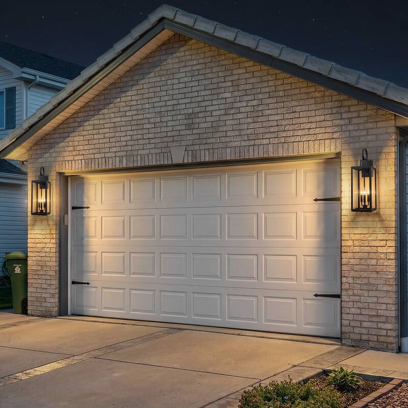 C Cattleya 1 Pack 3-Light 25.5-in Dusk to Dawn Outdoor Wall Light with Close Bottom