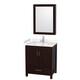 Option Espresso / Carrara Cultured Marble Top / Brushed