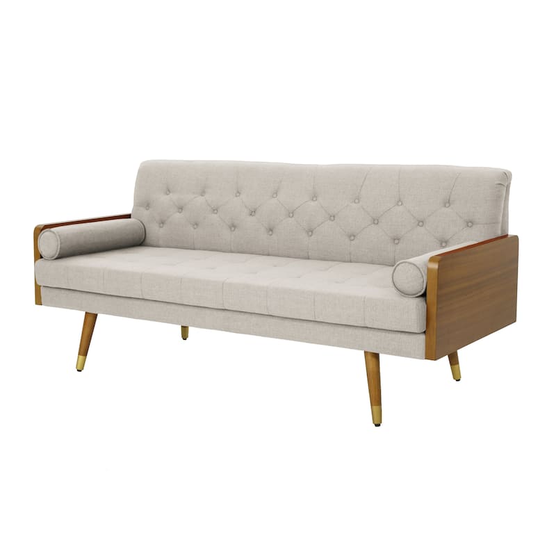 Jalon Tufted Fabric Sofa by Christopher Knight Home - Beige