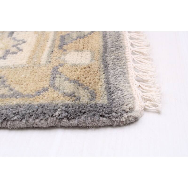 ECARPETGALLERY Hand-knotted Royal Oushak Dark Grey Wool Rug - 7'10 x 10'1