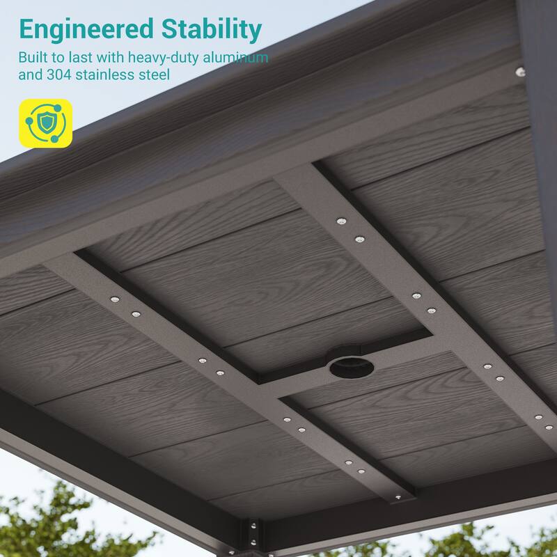 HIPS Outdoor Dining Set All-weather Patio Table and Chairs(Set of 5)