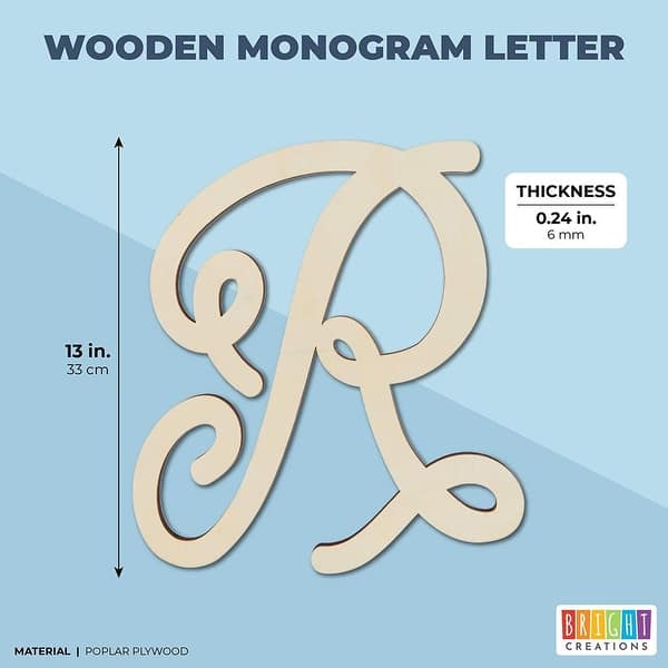 Unfinished Wood Monogram Letter R (13 in.) - Bed Bath & Beyond - 33030687