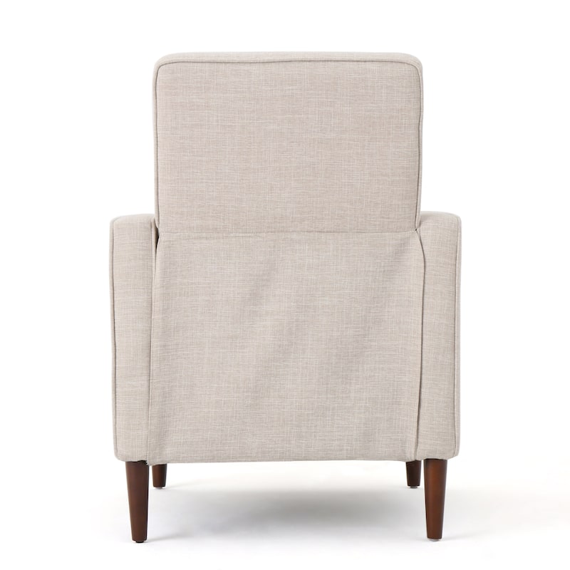 Mervynn Mid-Century Modern Button Tufted Fabric Recliner by Christopher Knight Home