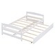 preview thumbnail 7 of 10, Twin Size Platform Bed with Twin Size Trundle, Solid Pine Wood + MDF Construction, Includes Headboard, Footboard, White