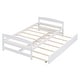 preview thumbnail 4 of 18, Twin Size Solid Pine Platform Kids Bed Frame with Twin Size Trundle, White