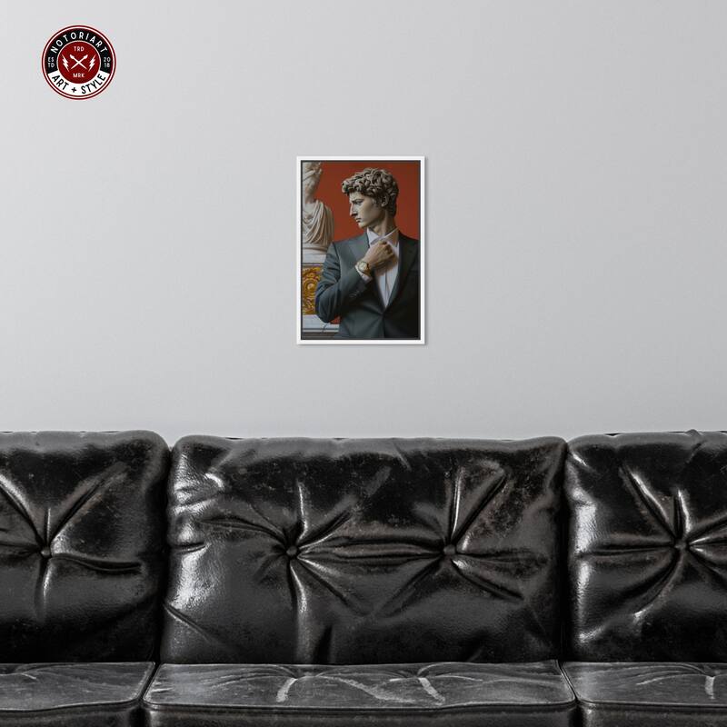 Notoriart Sculpture With Style Framed Men Style 1 Piece Canvas Wall Art