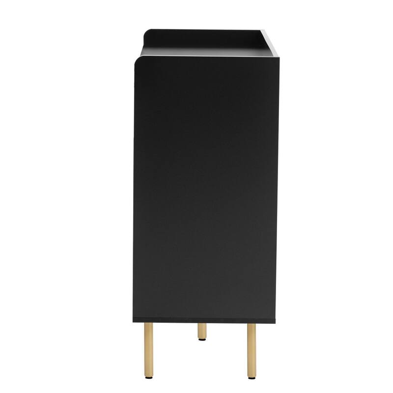 47.2 in. W Wooden Storage Cabinet with Drawers, Steel Pipe Table Legs