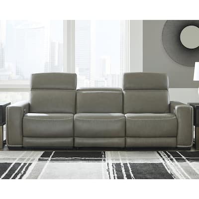 Signature Design by Ashley Correze Gray 3-Piece Power Reclining Sofa - 116.5"W x 41"D x 33.25"H