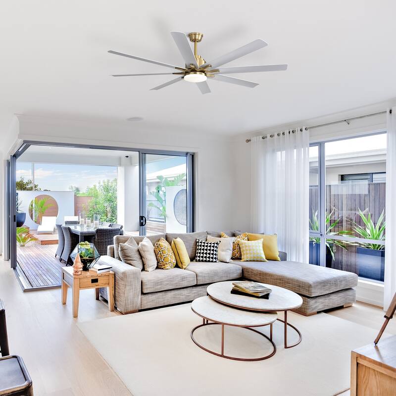 Sofucor 66/72"Smart Ceiling Fans with Lights,Indoor/Outdoor with Light and Remote,Compatible with Alexa/Google/App