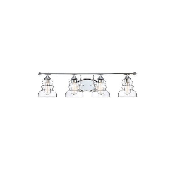 Millennium Lighting 7334 Brighton 4-Light 33" Wide Bathroom Vanity Light with Glass Shades - N/A