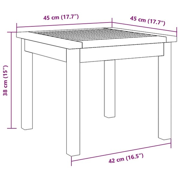 vidaXL Coffee/Side Table Solid Wood Acacia - Bed Bath & Beyond