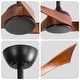 preview thumbnail 13 of 72, Sofucor 52''/60" Large Ceiling Fan without Lights, Remote Control and Reversible Motor Included, Smart Optinal