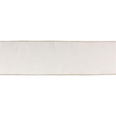 White Holiday Ribbon 4" x 10 yds.