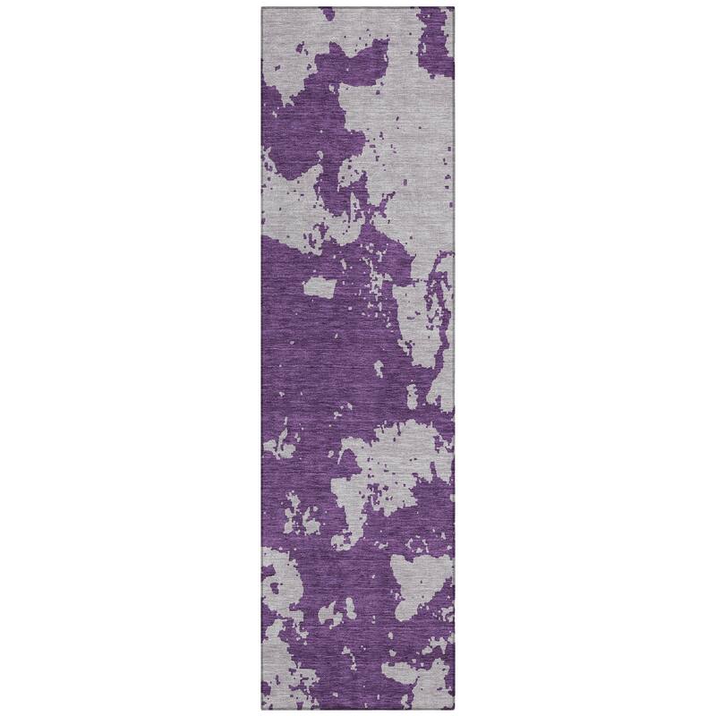 Machine Washable Indoor/ Outdoor Chantille Abstract Rug