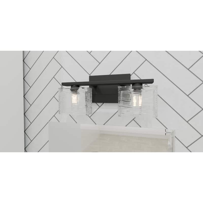 Westcap 2-Light Matte Black Bath Light