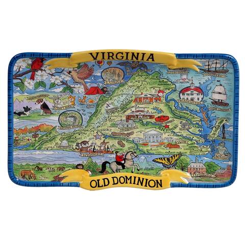 Certified International Virginia Souvenir Rectangular Platter