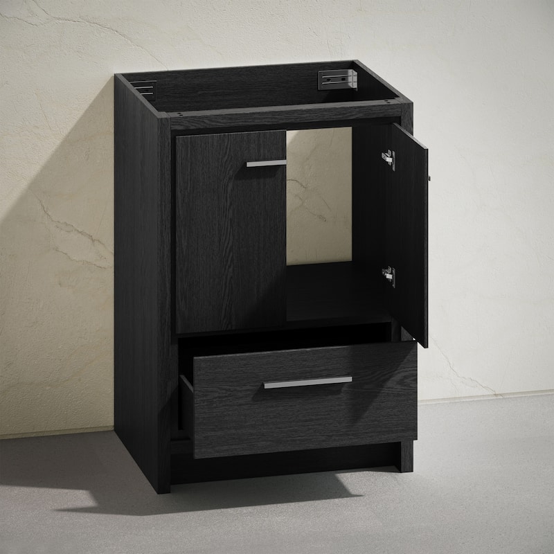 Virage 24" Freestanding Bathroom Vanity In Black Oak Without Sink Top - 24