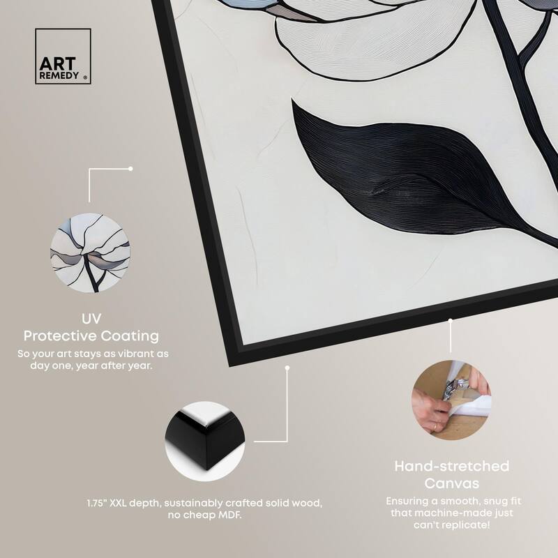 Gray Scale Flower II Canvas by Art Remedy