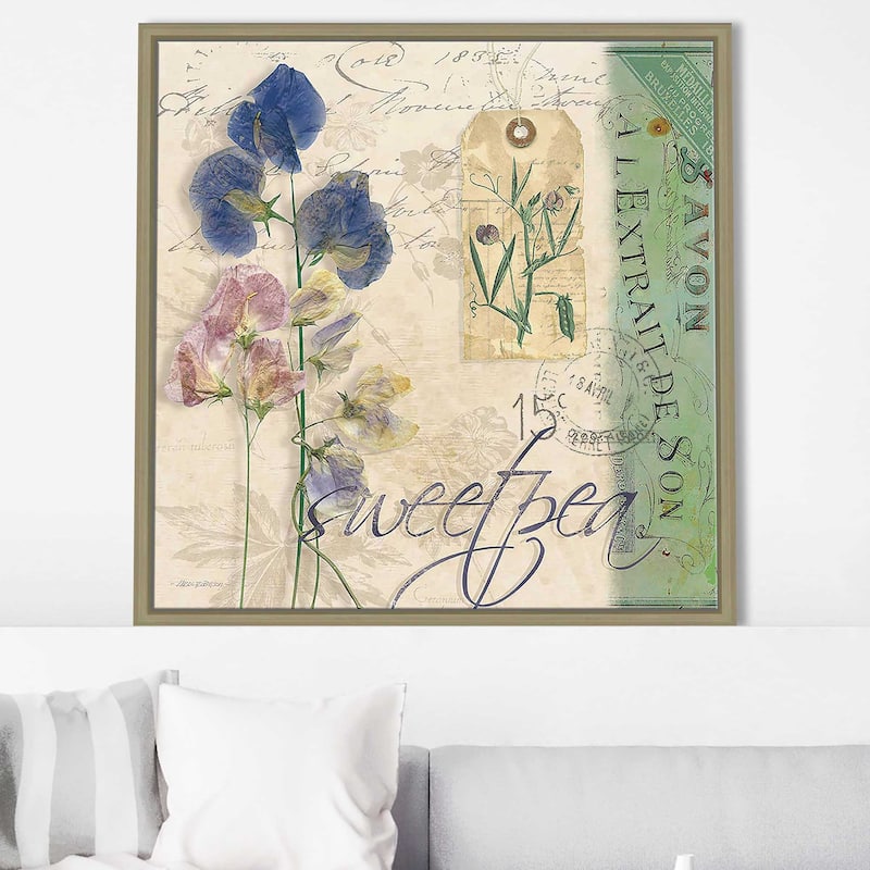 "Sweet Pea" Print on Floating Canvas